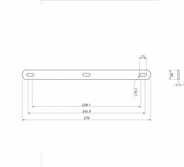 Halterung Frontschild Parolin Dynamica horizontal