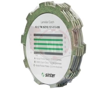 Kupplungskit 2 TM KZ 10 ARAMID + MMC Scheiben komplett