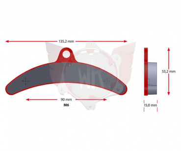 Bremsbelag Sinter ( Birel ) 528-1 Rot Satz