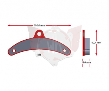 Bremsbelag Sinter ( Birel ) 529-1 Rot Satz