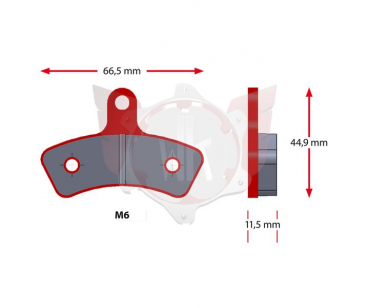 Bremsbelag Sinter ( SH ) 558-1 Rot Satz