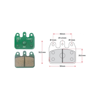 Bremsbelag CRG VEN 05 Grün Hinten