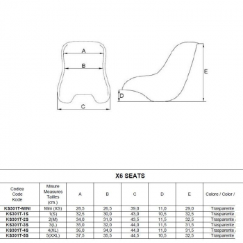 Sitz transparent flach