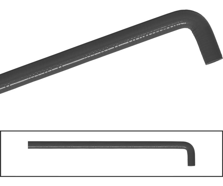 Kühlerschlauch Krümmer 90° / +180°C, Schenkelmaß 200 mm, Silikon