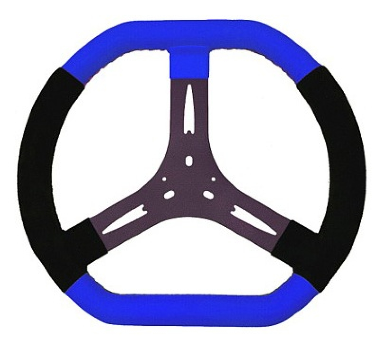 Kartlenkrad 340 mm Blau -Schwarz