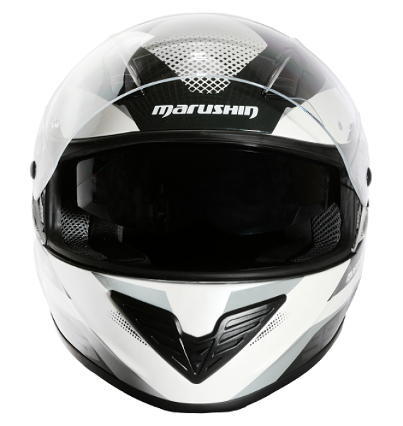 Marushin Helm 999 RS Comfort Space weiß - grau - Premium Line