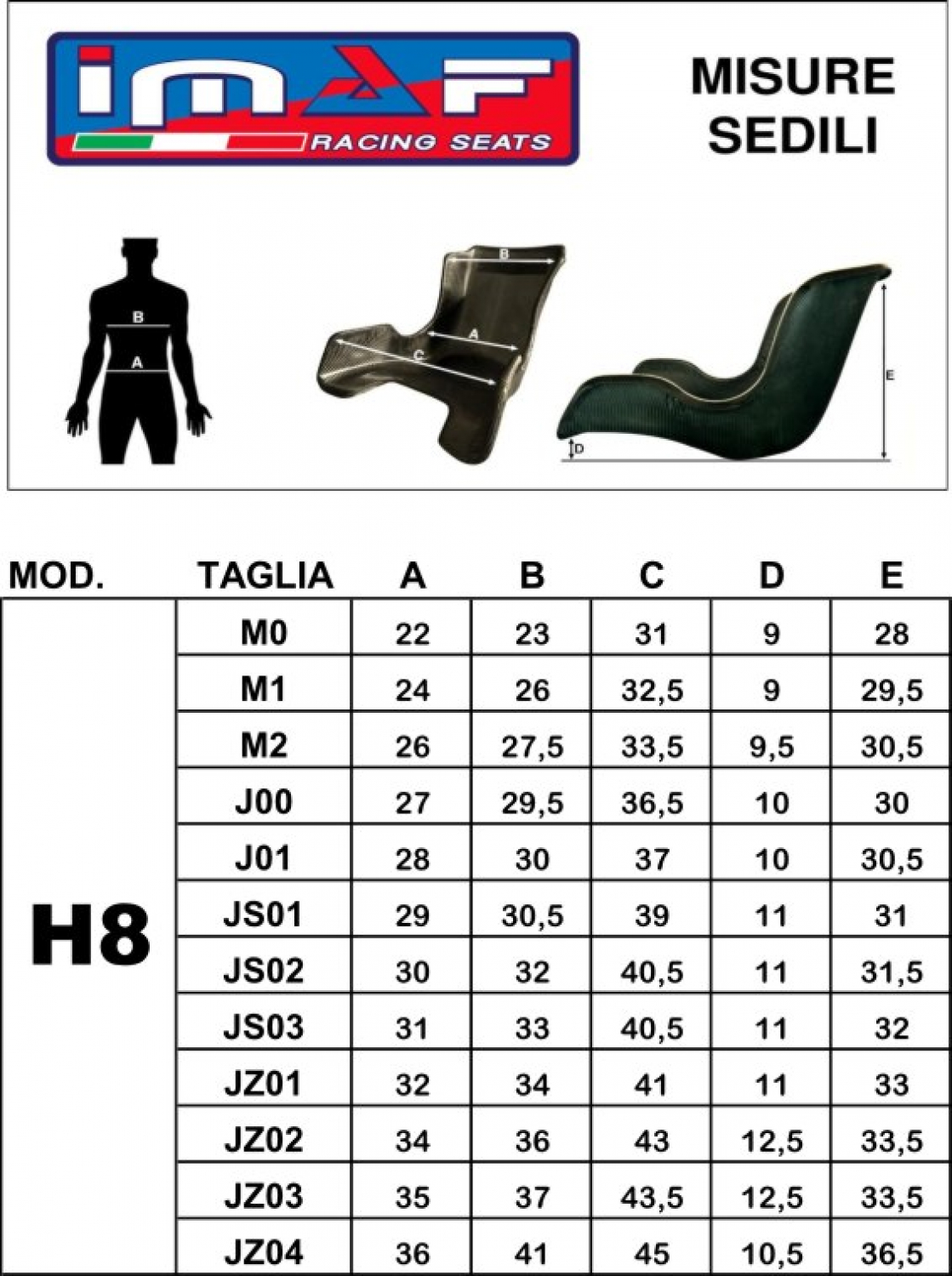 Sitz IMAF H8 silber