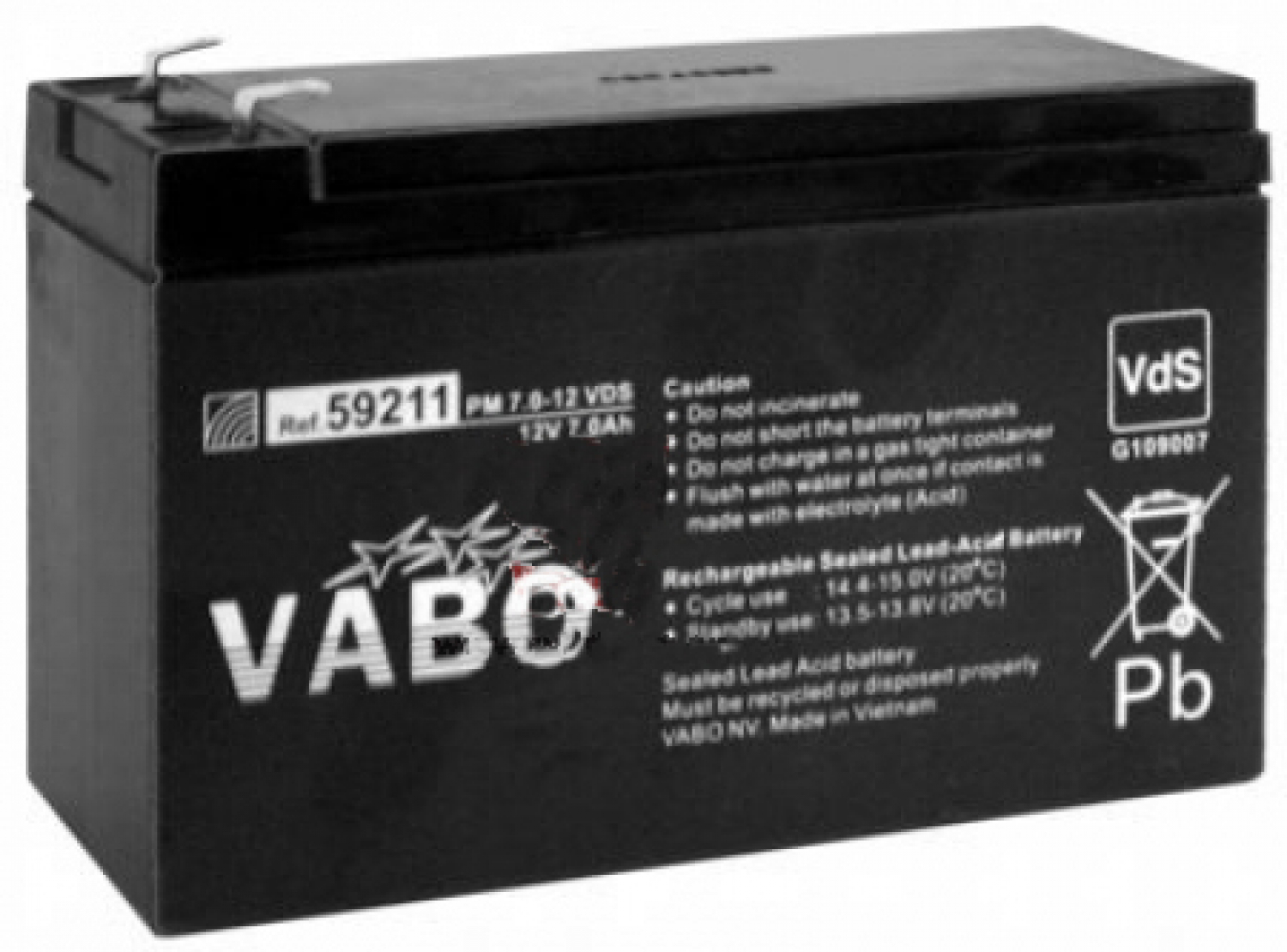 Batterie VABO PM 7.0-12 SLA, 12 Volt, 7AH